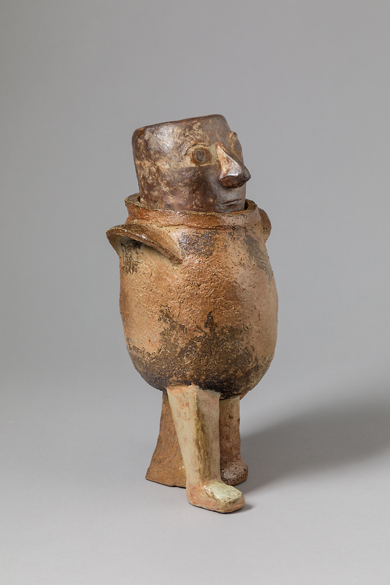Boîte "bonhomme"
Hauteur: 35 cm, 2021
Grès chamoté engobé et oxydes