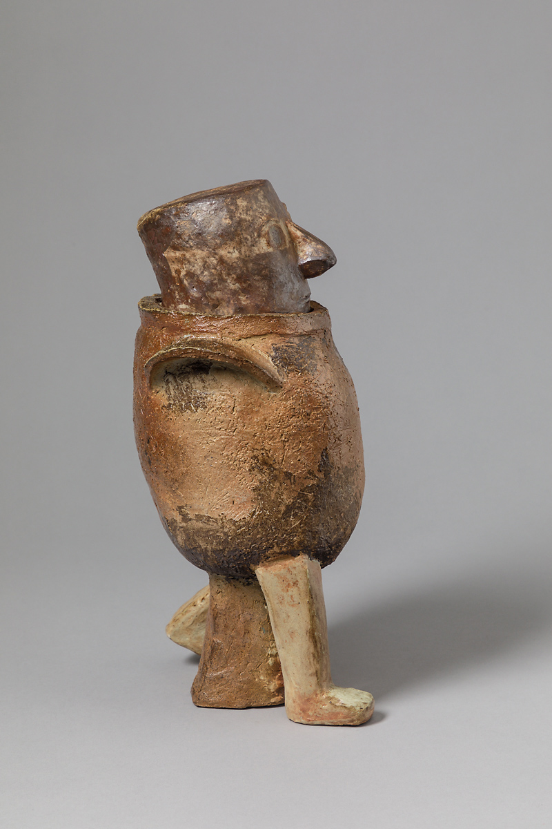 Boîte "bonhomme"
Hauteur: 35 cm, 2021
Grès chamoté engobé et oxydes