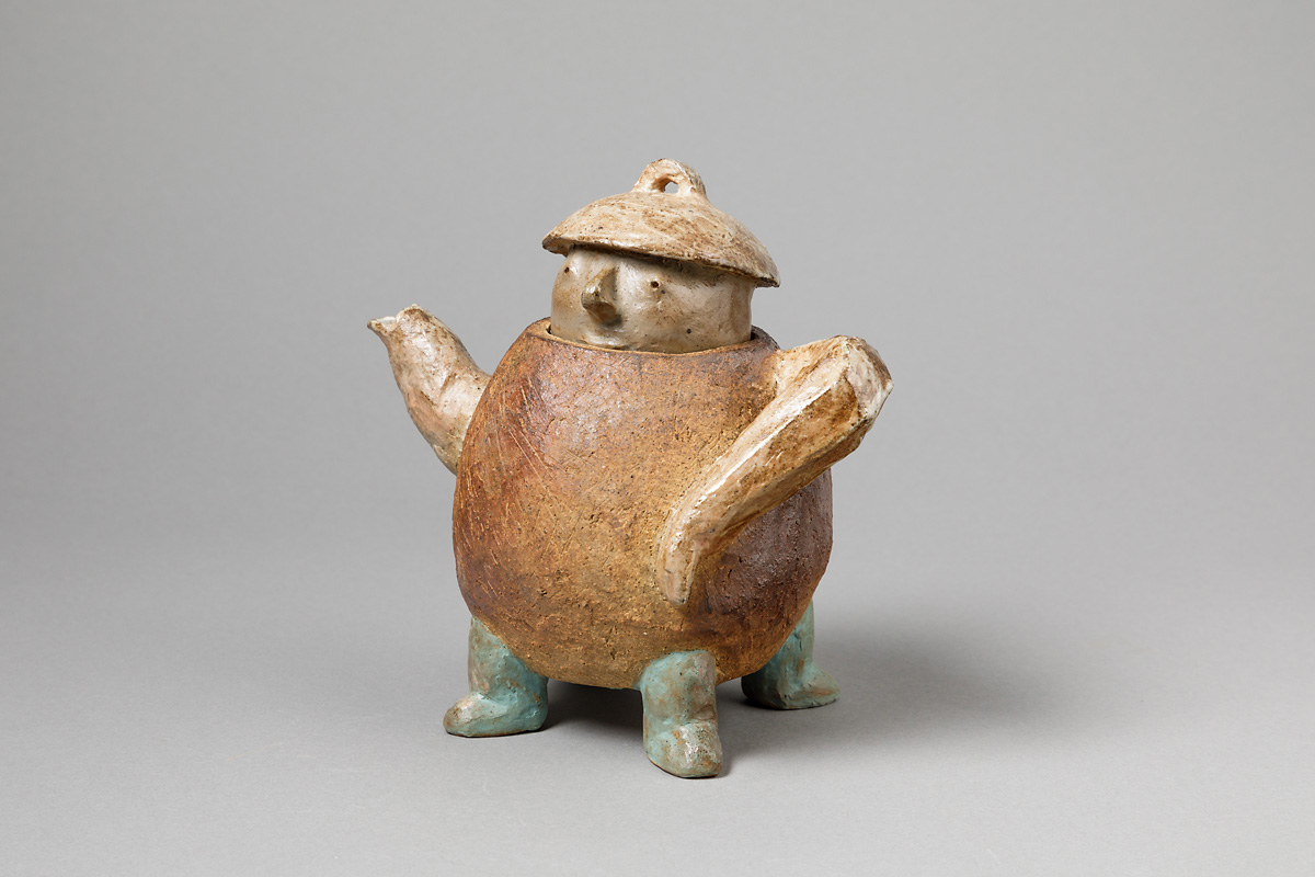 Théière espionne
Théière, 2019
Grès engobé
Cuisson au bois
Hauteur: 24 cm
Longueur: 18 cm