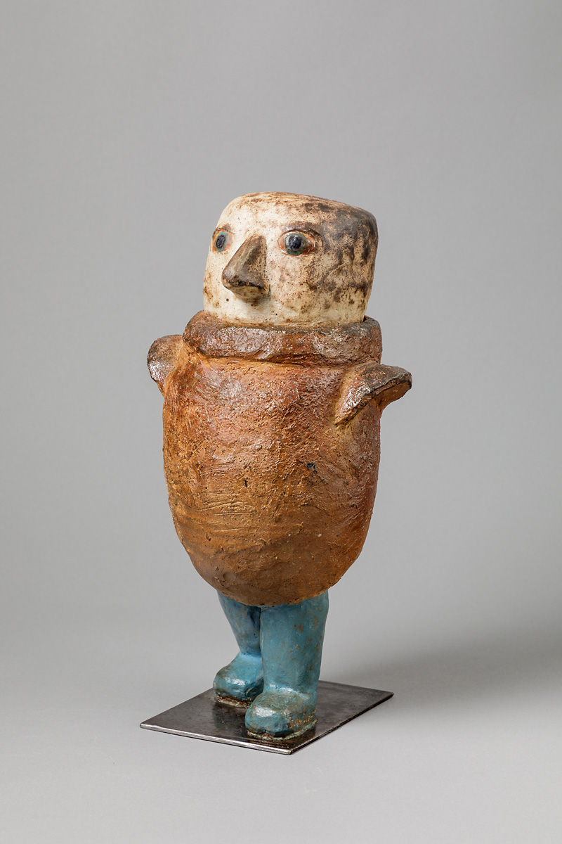 White-Head
Boîte, 2019
Grès engobé et métal
Cuisson au bois
Hauteur: 37 cm