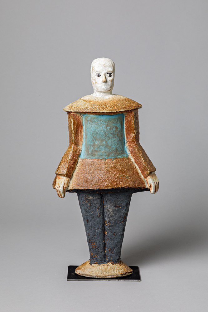 Personnage tête blanche
Modelage, 2023
Grès engobé
Hauteur: 41 cm